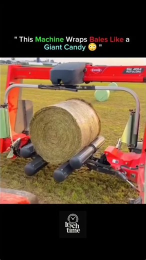 Tech time | A bale wrapping machine tightly covers hay or silage bales with stretchable plastic film. The bale is placed on a rotating platform, and... | Instagram