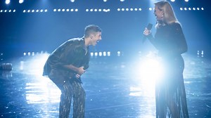 Lachie Gill celebrates his Voice win
