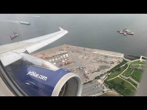 JetBlue A320 Takeoff Boston [4k]