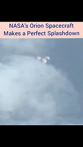 Reel: 🚀✨ NASA’s Orion Spacecraft Makes a Perfect Splashdown! 🌊 📅 Date: December 11, 2022 After a 25-day journey around the Moon and back, the Orion spacecraft finally returned home — ending the historic Artemis I mission with a flawless ocean landing! 🌕➡️🌍 The capsule hit Earth’s atmosphere at blazing speed, survived fiery re-entry, deployed its parachutes, and made a soft splash in the Pacific Ocean — just as planned. 🔥🪂 This test proves that Orion is ready to carry astronauts on future