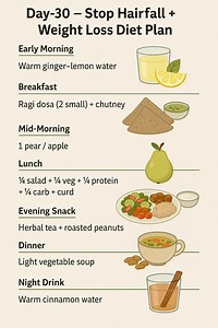 125K views · 172 reactions | Day-30 Stop Hairfall + Weight Loss Diet Plan Weight Loss | Diet Plan | Meal Plan | The Balanced Plate | Facebook