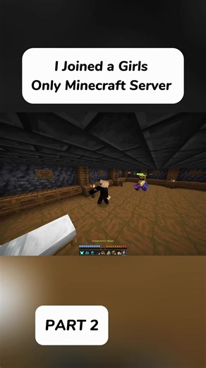 I Joined A Girls Only Minecraft Server part 2 #minecraft #minecrafttutorial #viral #fyp