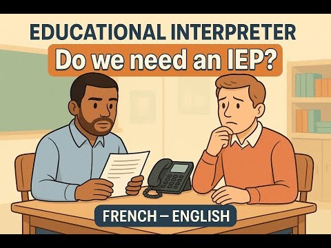 School Interpreter Role Play | Parent-Teacher Meeting Leading to IEP Discussion (French - English)