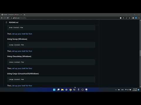 Install Fast Node Manager fnm on Windows 11