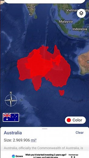 India vs Australia which country is bigger #size #comparison #india