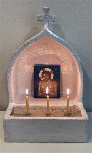 Large Orthodox Ceramic Prayer Altar – Handmade Wall Icon Shrine, Christian Home Prayer Corner - Etsy