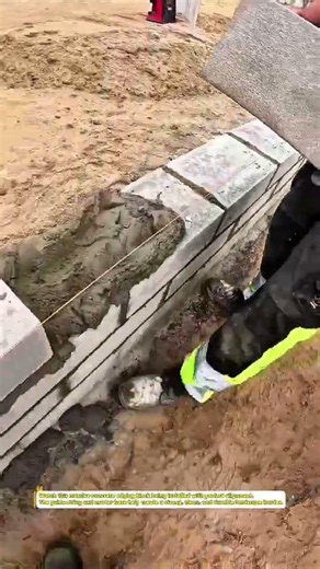 Perfect Concrete Border Installation! #Paver Design #Landscaping #Satisfying Builds