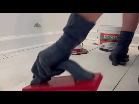 Using Custom Building Products SCG grout on a small bathroom floor