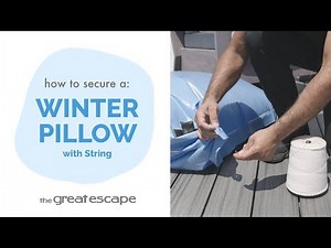 Securing a Winter Pillow with String