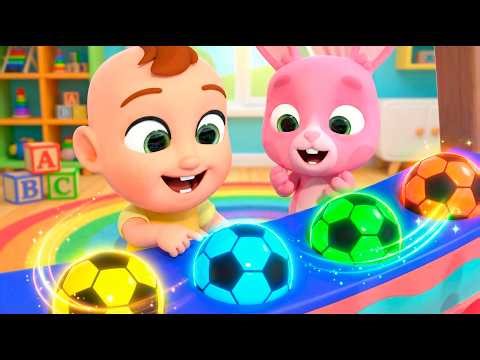 Learn Colors with Soccer Balls Eats Ice Cream | LalaLearn TV
