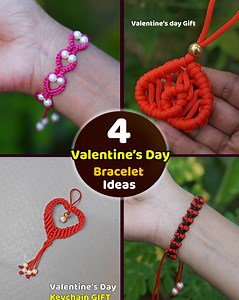 4 Valentine's day Bracelet ideas || Handmade GIFTS | Arts&Crafts