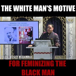 74K views · 536 reactions | This is the white man's motive for feminizing the Black Man. He wants to make us "the lady of the races" For more info: www.drwesleymuhammad.info | Dr Wesley Muhammad | Facebook