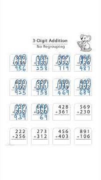 3-Digit Addition No Regrouping | 2nd Grade Math ✅💯 #math #addition #education #mathforkids #maths