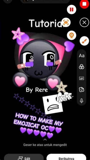 ASMR how to make my emojicat oc🩷🖤 [DONT COPY]★ #emojicat