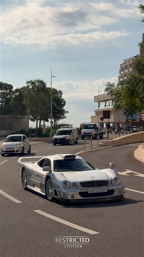F1 Legend Fernando Alonso driving his Legendary Mercedes CLK GTR out from the Collection.