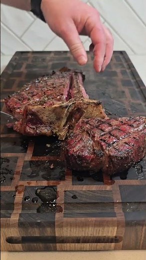 Thick-cut T-bone, reverse-seared low & slow, finished hot. Full cook now on my channel #steak