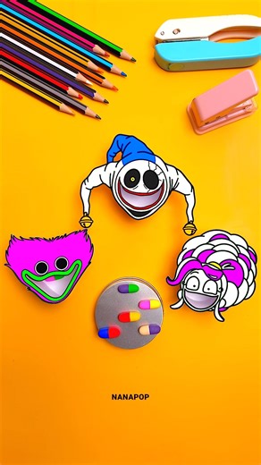 Poppy Playtime chapter 5 Magic Color Pinballs Game🩷Easy Paper Puzzle Color Challenge #poppyplaytime