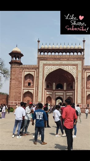Best View of Taj Mahal from Front Gate Marble Spot 😍 #amazingstructures #swatisingla