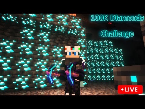 Minecraft 100K Diamonds Challenge Streaming 🤯 #shorts