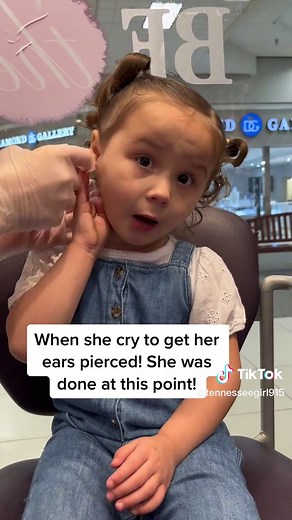 When piercing ears go wrong. #piercingearsgowrong #fyp ##funnybaby##thatohnomoment