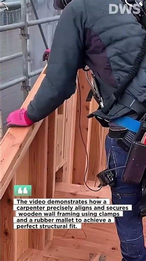 Precise Wood Framing Installation | Smart Carpenter Technique for Perfect Alignment