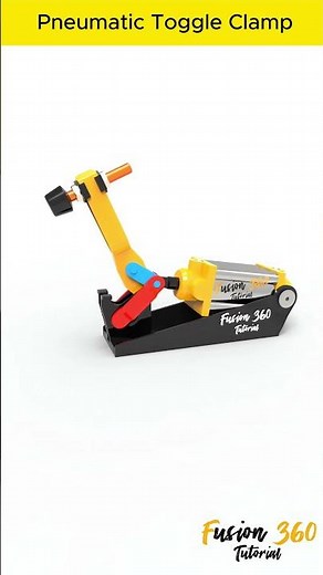Pneumatic Toggle Clamp #cad #solidworks #engineering #fusion360 #mechanical #mechanism
