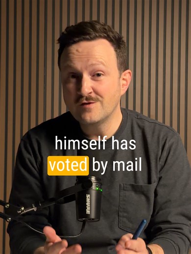 Voting by Mail is Safe Enough for Trump --- Sources: Lopez, Ashley. “Trump Wants to Stop States from Voting by Mail and Using Voting Machines.” NPR, 18 Aug. 2025. “Voting by Mail and Using Drop Boxes Are Safe and Trustworthy Ways to Vote Thanks to Numerous Security Features That Protect against Fraud.