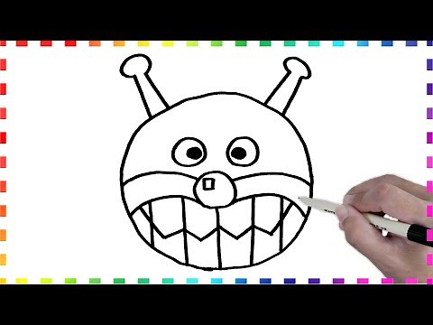 ばいきんまんの簡単な描き方 | アンパンマンお絵かき講座