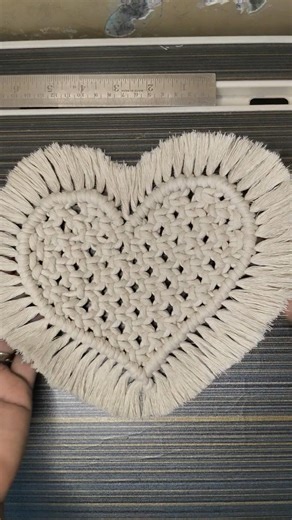 White Heart Macrame Coaster Making | Easy DIY Macrame Tutorial | Handmade Gift Idea#handmade