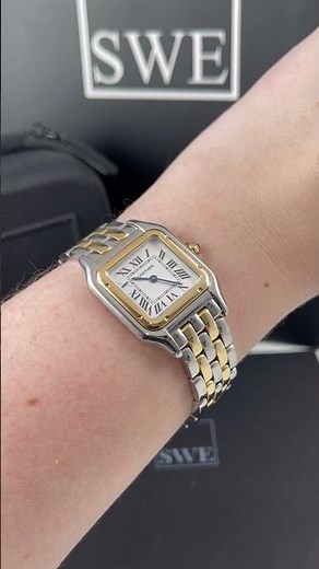 Cartier Panthere Ladies Steel Yellow Gold 2 Row Watch W2PN0007 Review | SwissWatchExpo
