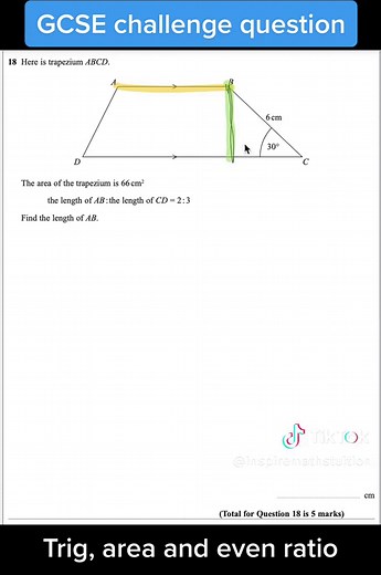 Solving a Trigonometry and Area GCSE Challenge Question