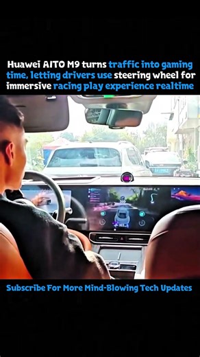 Turns Traffic Into Car Racing Opportunity In With Huawei 🔥 #huaweiaitom9 #trafficcarracing