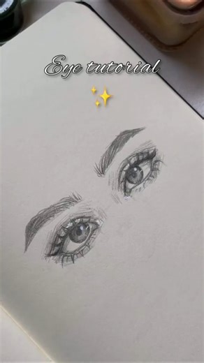 Easy Eye Drawing Tutorial 👀✨ (Anyone Can Do This)#fypシ