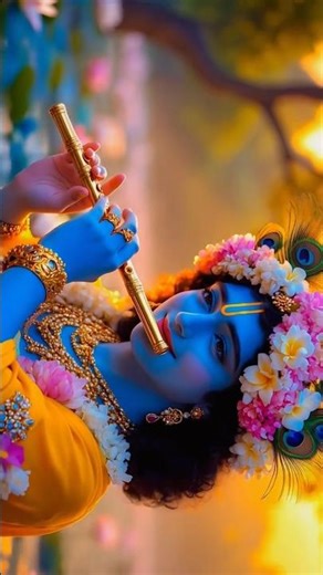“Krishna Flute Music 🎶 | Divine Radha Krishna Bhakti Short Video”