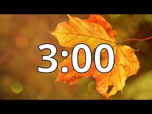 3 Minute Autumn/Fall Countdown Timer With Music and Alarm (Simple Beep)