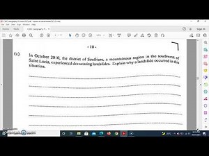 CSEC Geography 2021 paper 2 question 2
