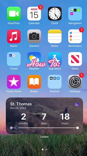 How to add a United countdown widget to your home screen if you have a flight booked ✈️