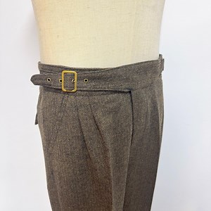 High Waisted Wool Pants, Men Wool Pants With Pleats, Spring Fall Woolen Trousers, Straight Gurkha Wool Pants, Gift for Husband - Etsy