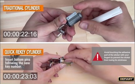 Defiant Olympic Stainless Steel Handle Combo Door Knob Set MG6L1