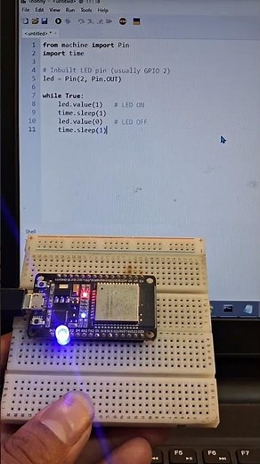 Esp32 micropython led control#arduino#esp32#youtubeshorts