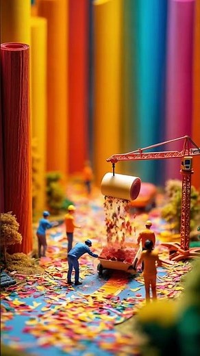 Tiny Workers Build a Candy City 🍭✨