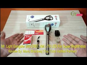 Mr. Light Gangster 240 Super Bright CREE XM L-T6 LED 2800 Meters USB Rechargeable Flashlight