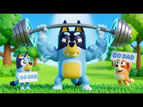 Bluey & Bingo Uncover The Giant Buff Bandit's Secret Gym Challenge! 😱 | Bluey 2D Animation