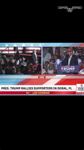 Donald J. Trump introduces Barron Trump at tonight's rally in Doral, FL. This is the first one his youngest son has attended. "He may be more popular than Don and Eric," Trump joked. DETAILS: https://trib.al/AEUDizB #Trump #BarronTrump #florida #TrumpRally #Election2024 #usa #viralreelschallenge #exploremore | Washington Examiner