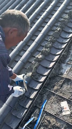 Installing the roof cover makes the tiles look neater and adds a stylish, clean finish #construction