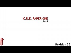cre paper 1 questions and answers | Kcse cre paper 1questions and answers pdf | revision 35 part 2