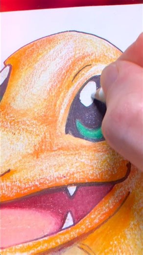 Coloring Sounds ASMR Art ❤️‍🔥 Charmander Pokémon Drawing 🔥Colored Pencil Details