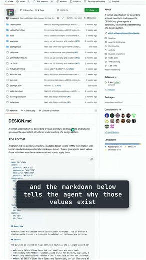 google-labs-code/design.md — A README for your design system, made for agents. 🟢 Clone #Shorts