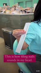 My favorite part doing nails is the filing and shaping of the nails...