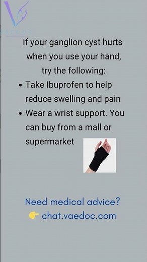 What is the cause of the swelling on the back of the wrist? Likely a ganglion